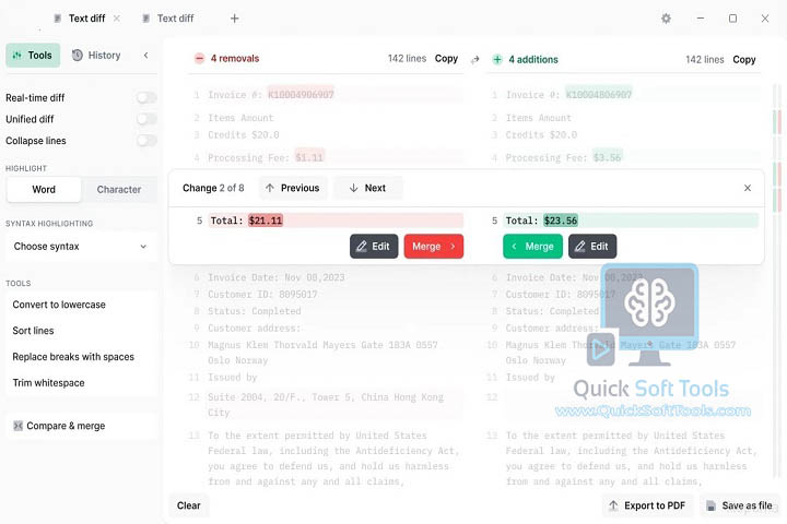 Diffchecker v6.6.5 [Latest Software] Full Version